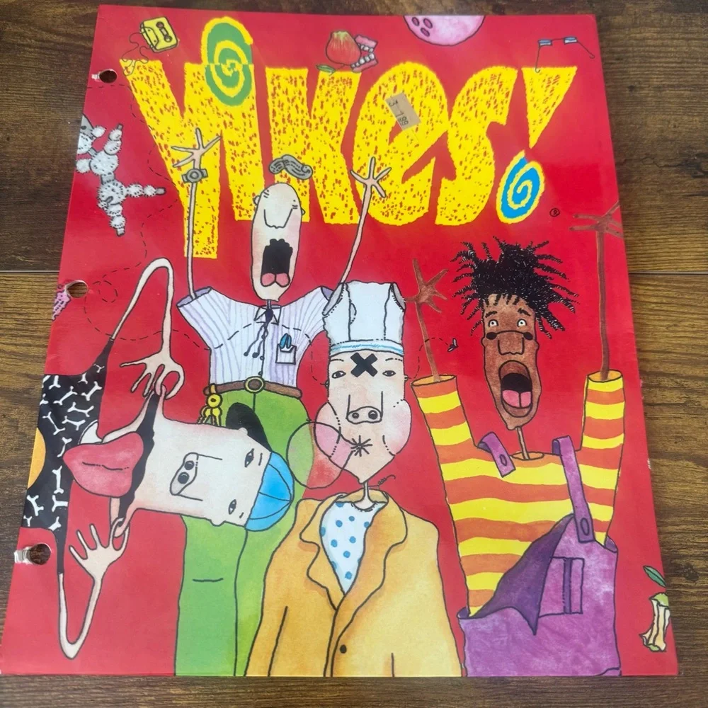 Yikes! 1993 Vintage School Folder‎ Berol 90s Cartoon Graphics Collectible